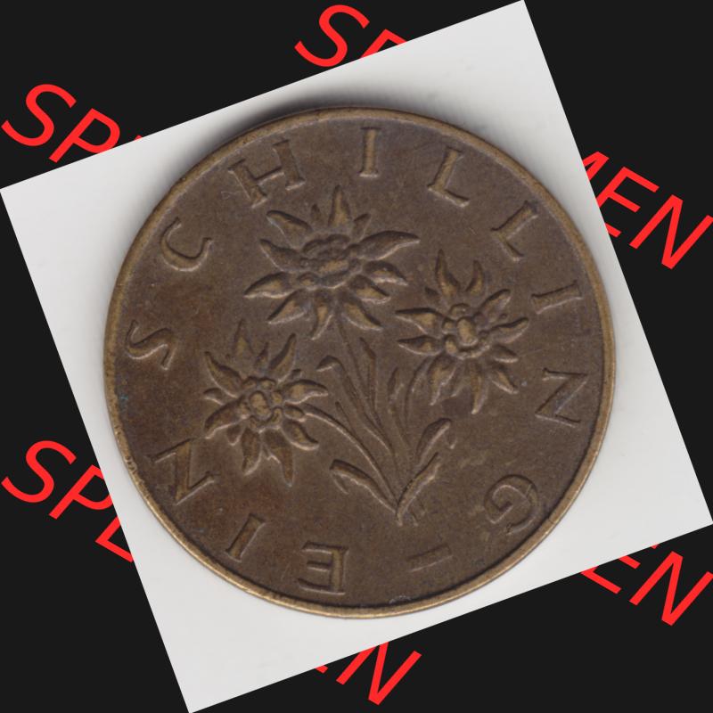 Münzen Österreich Umlaufmünze 1959-2001, 1 Schilling 1973, Bild mit Rückseite der österreichischen Münze als Bildmaterial, des Bildes zur deiner Nutzung Sammlung