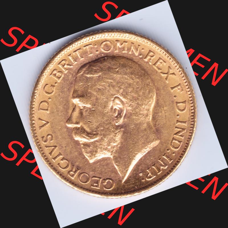 Münzen Großbritannien Goldmünze 1911-1927, 1 Pfund Sovereign 1914. Rückseite der alten britischen Münze aus Großbritannien zum katalogisieren und verwalten... Sammlung