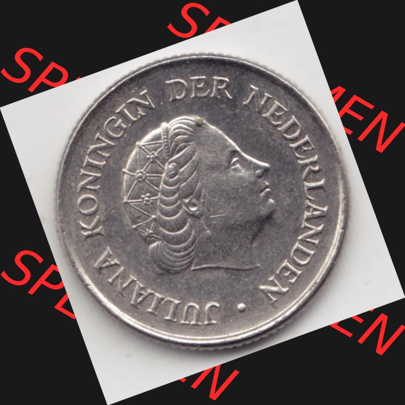 Münzen Niederlande Umlaufmünze 1950-1980, 25 Cent 1972, Bild mit Rückseite der Münze als Bildmaterial Sammlung