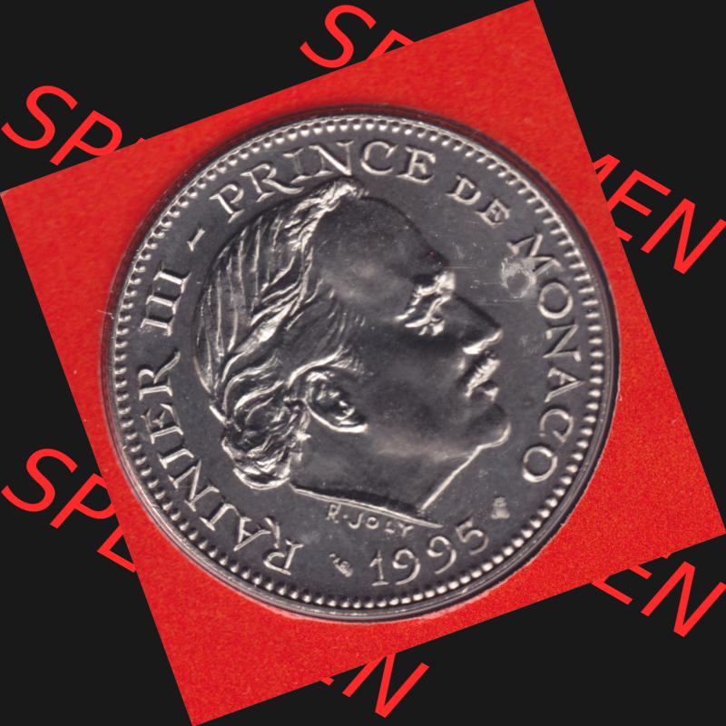 Münzen Monaco Umlaufmünze 1971-1995, 5 Francs 1995 (2) Sammlung