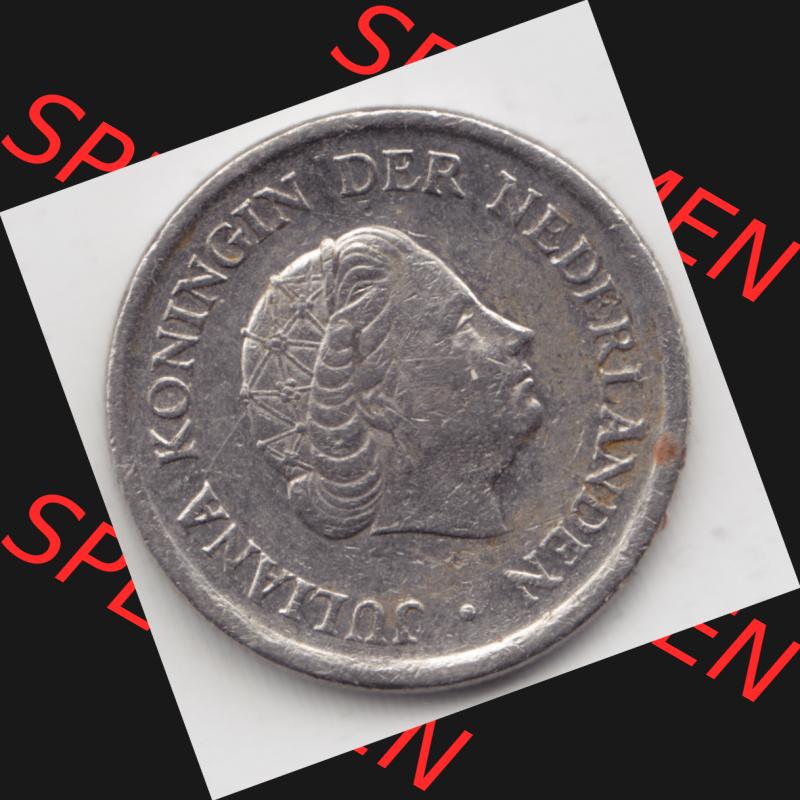 Münzen Niederlande Umlaufmünze 1950-1980, 25 Cent 1980, Bild mit Rückseite der Münze als Bildmaterial Sammlung