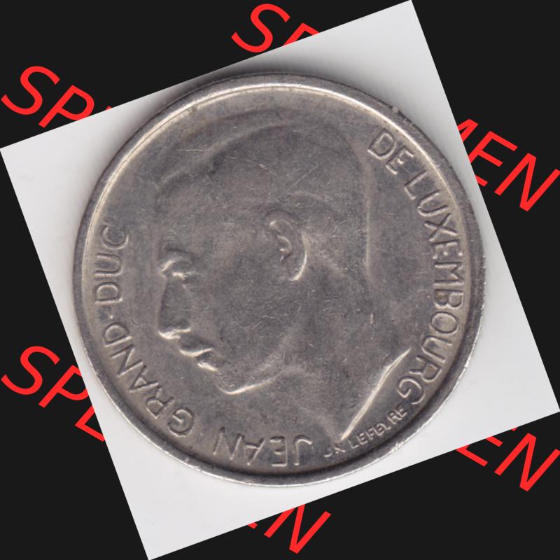 Münzen Luxemburg Umlaufmünze 1965-1984, 1 F, Franc, Franken 1965, Bild mit Rückseite der Münze als Bildmaterial Sammlung