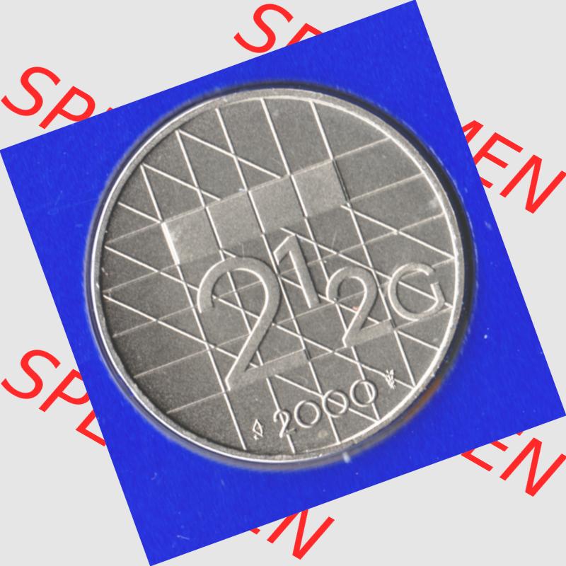 Münzen Niederlande Umlaufmünze 1982-2000, 2.50 Gulden, Bild mit Vorderseite der Münze als Bildmaterial Sammlung
