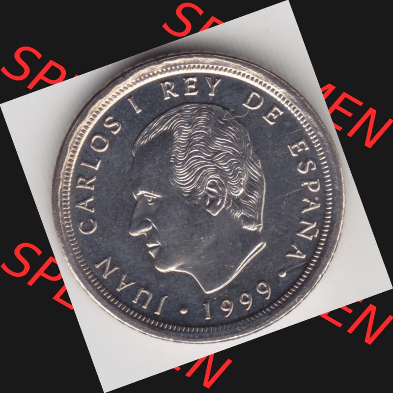 Münzen Spanien Umlaufmünze 1998-2000, 10 Pesetas, Peseten 1999. Rückseite der spanischen Umlaufmünze aus Spanien vor der Euro-Einführung in Spanien zum katalogisieren... Sammlung