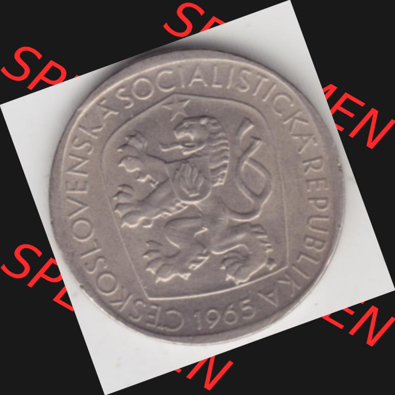 Münzen Tschechoslowakei Umlaufmünze 1965-1969, 3 Kronen. Vorderseite der Münze aus Tschechoslowakei als Bildmaterial für Sammler und Münzen-Webseiten hier im online... Sammlung