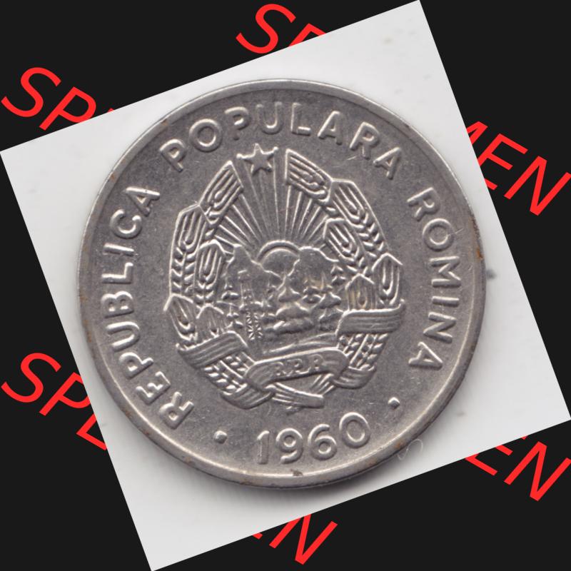 Münzen Rumänien Umlaufmünze 1960-1960, 15 Bani Kursmünze, Bild mit Rückseite der Münze als Bildmaterial Sammlung