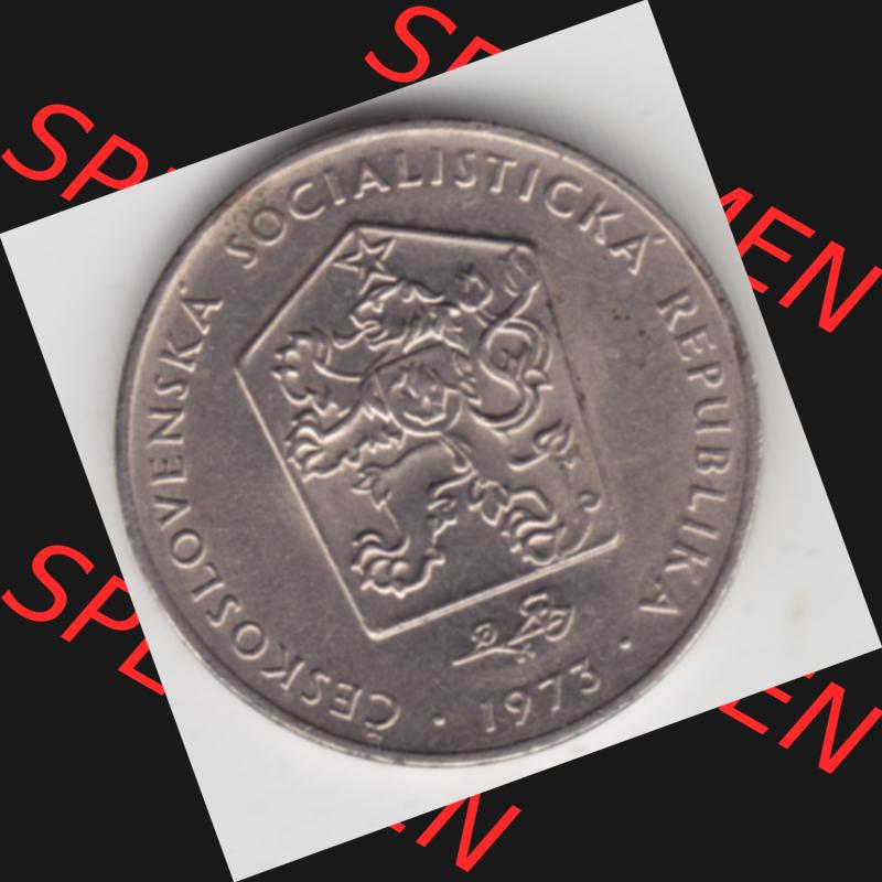 Münzen Tschechoslowakei Umlaufmünze 1972-1990, 2 Kronen. Vorderseite der Münze aus Tschechoslowakei als Bildmaterial für Sammler und Münzen-Webseiten hier im online... Sammlung