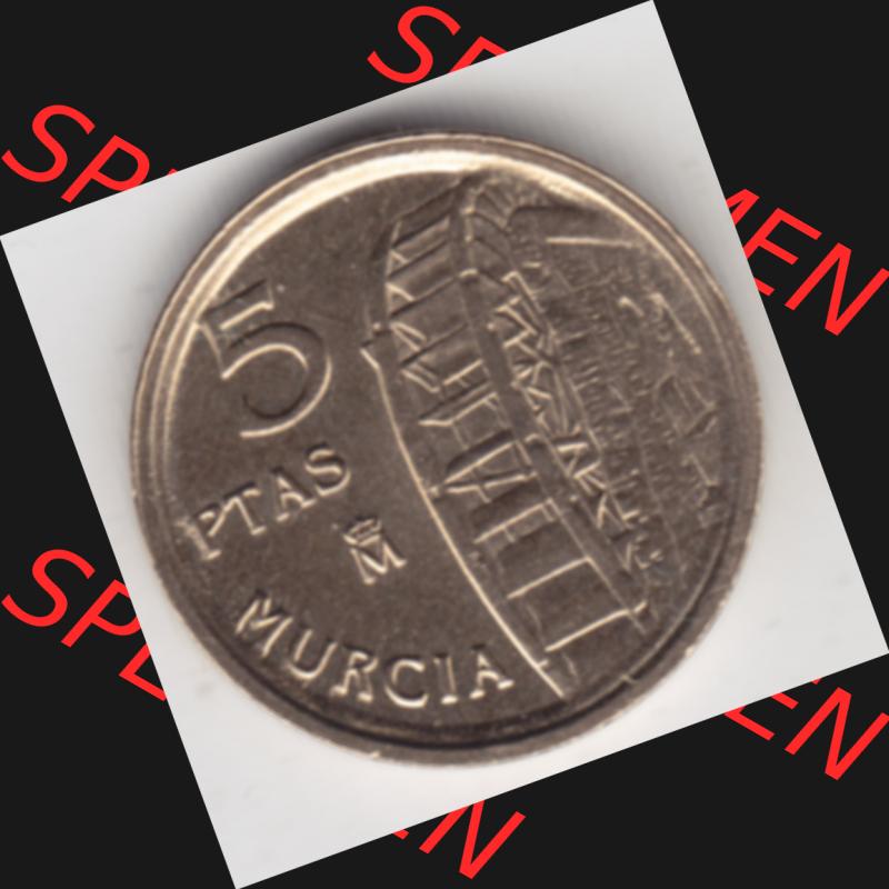 Münzen Spanien Umlaufmünze 1999-1999, 5 Peseten 1999. Vorderseite der alten Peseten Umlaufmünze aus Spanien vor Einführung der Euromünzen in Spanien zum katalogisieren... Sammlung