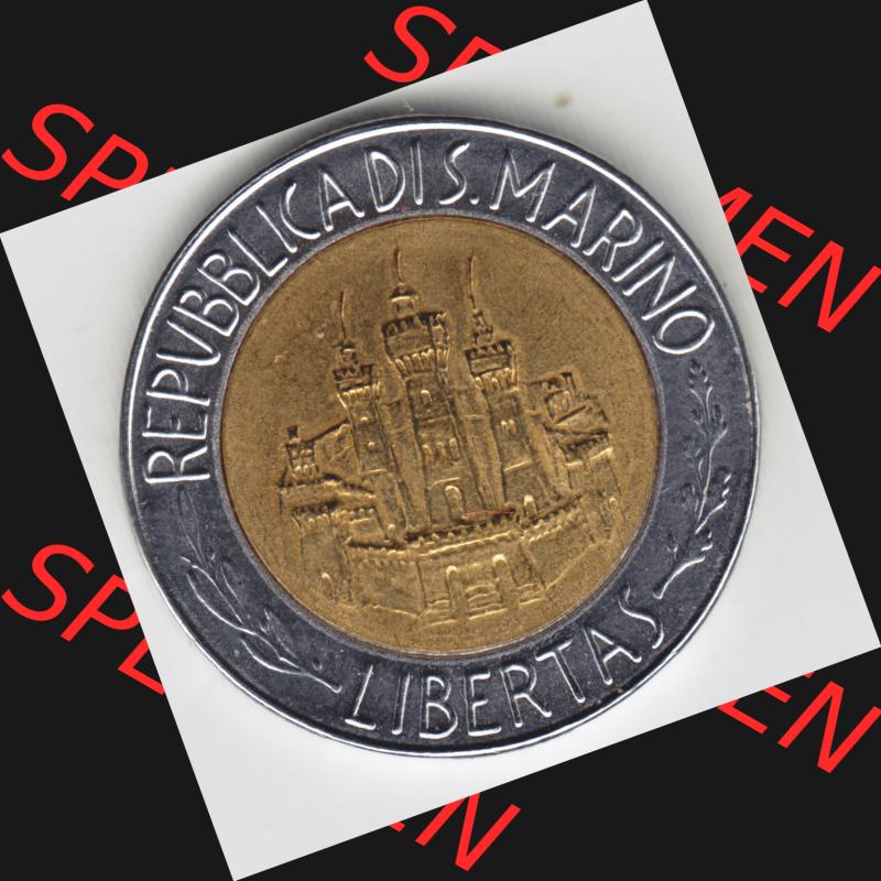Münzen San Marino Gedenkmünze 1984-1984, 500 Lire Albert Einstein. Wappen der 500 Lire Gedenkmünzen von San Marino Eurovorläufer als Bildmaterial im online Katalog und... Sammlung