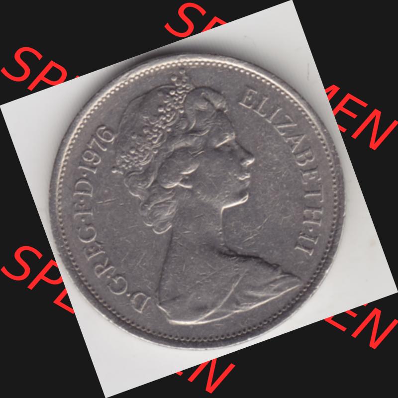 Münzen Großbritannien Umlaufmünze 1968-1981, 10 New Pence 1976. Rückseite der alten britischen Münze aus Großbritannien zum katalogisieren und verwalten im... Sammlung