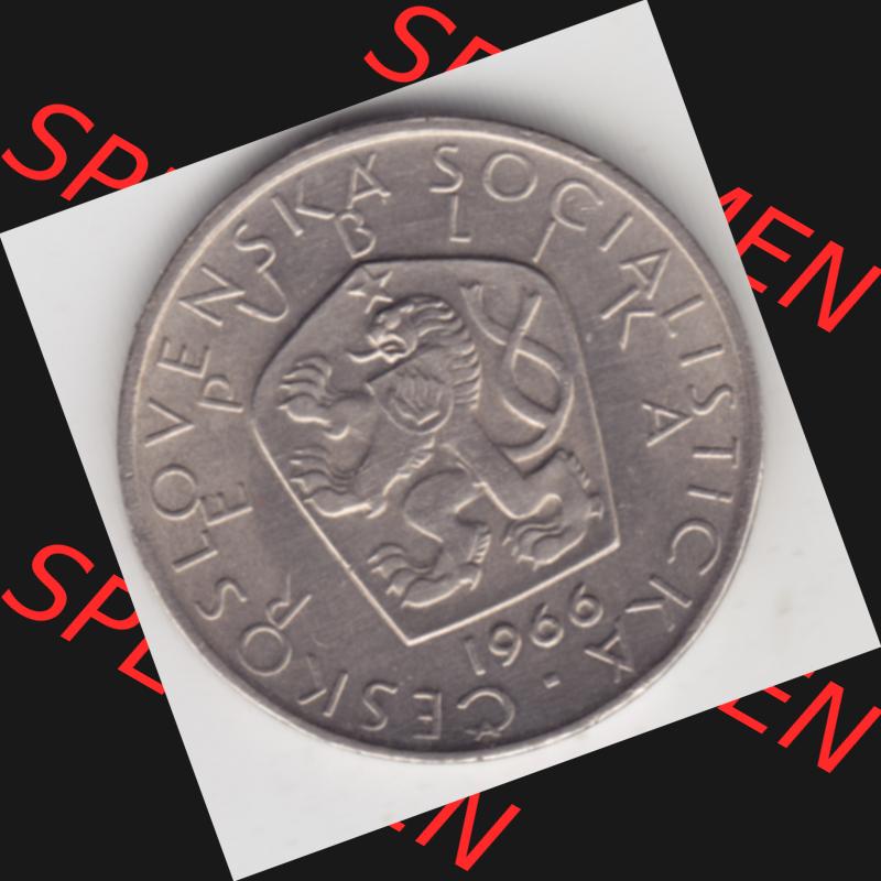 Münzen Tschechoslowakei Umlaufmünze 1966-1990, 5 Kronen. Vorderseite der Münze aus Tschechoslowakei als Bildmaterial für Sammler und Münzen-Webseiten hier im online... Sammlung