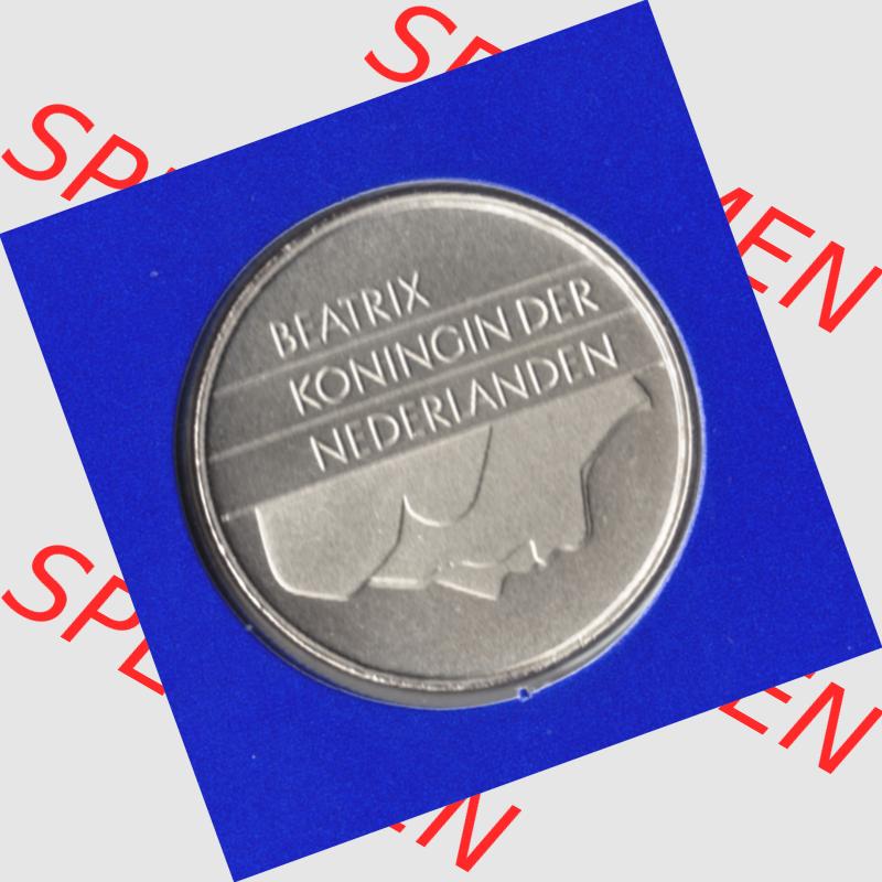Münzen Niederlande Umlaufmünze 1982-2000, 1 Gulden, Bild mit Rückseite der Münze als Bildmaterial Sammlung