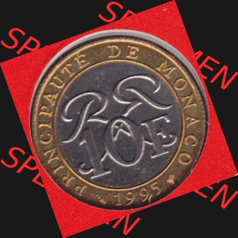 Münzen Monaco Umlaufmünze 1989-2000, 10 Francs 1995 (1) Sammlung