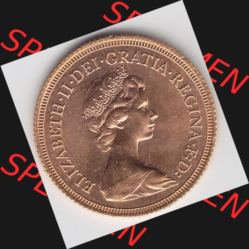 Münzen Großbritannien Goldmünze 1974-1984, 1 Sovereign 1978. Rückseite der alten britischen Münze aus Großbritannien zum katalogisieren und verwalten im Münzen-Katalog... Sammlung
