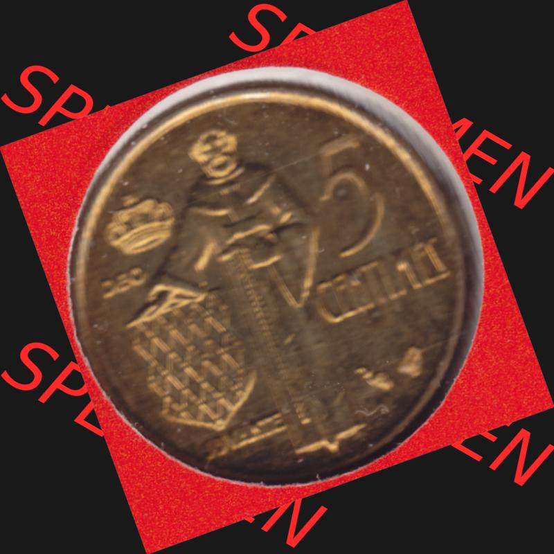 Münzen Monaco Umlaufmünze 1976-1995, 5 Centimes 1995 (1) Sammlung