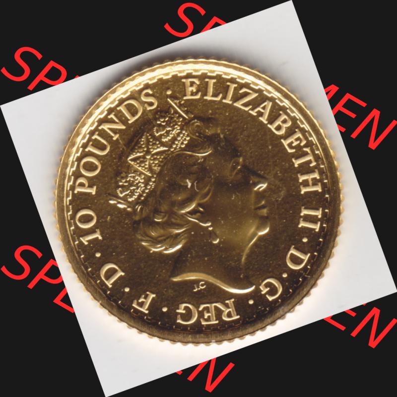 Münzen Großbritannien Goldmünze 2016-2016, 10 Pfund 2016 Britannia. Rückseite der alten britischen Münze aus Großbritannien zum katalogisieren und verwalten... Sammlung