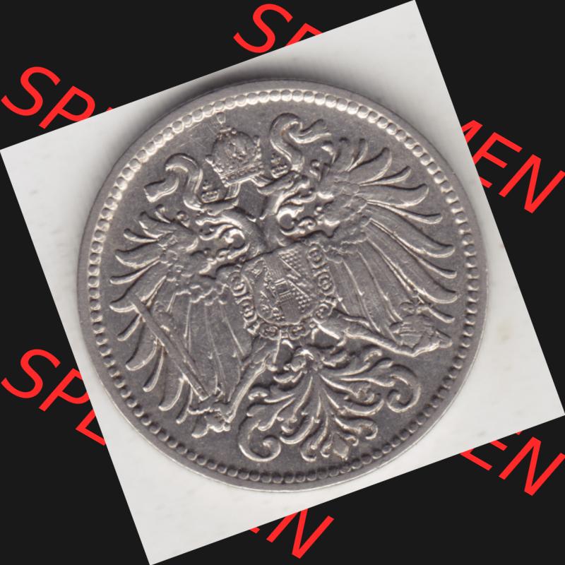 Münzen Österreich Umlaufmünze 1892-1911, 10 Heller 1908, Bild mit Rückseite der österreichischen Münze als Bildmaterial, des Bildes zur deiner Nutzung Sammlung