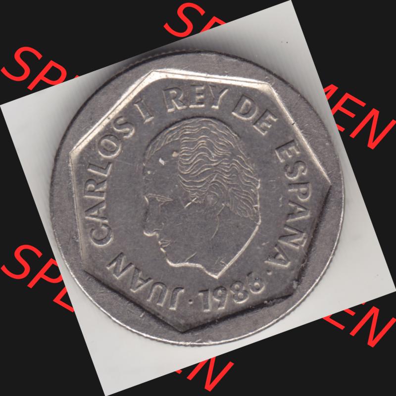 Münzen Spanien Umlaufmünze 1986-1988, 200 Pesetas - Peseten 1986. Rückseite der spanischen Umlaufmünze aus Spanien vor der Euro-Einführung in Spanien zum katalogisieren... Sammlung
