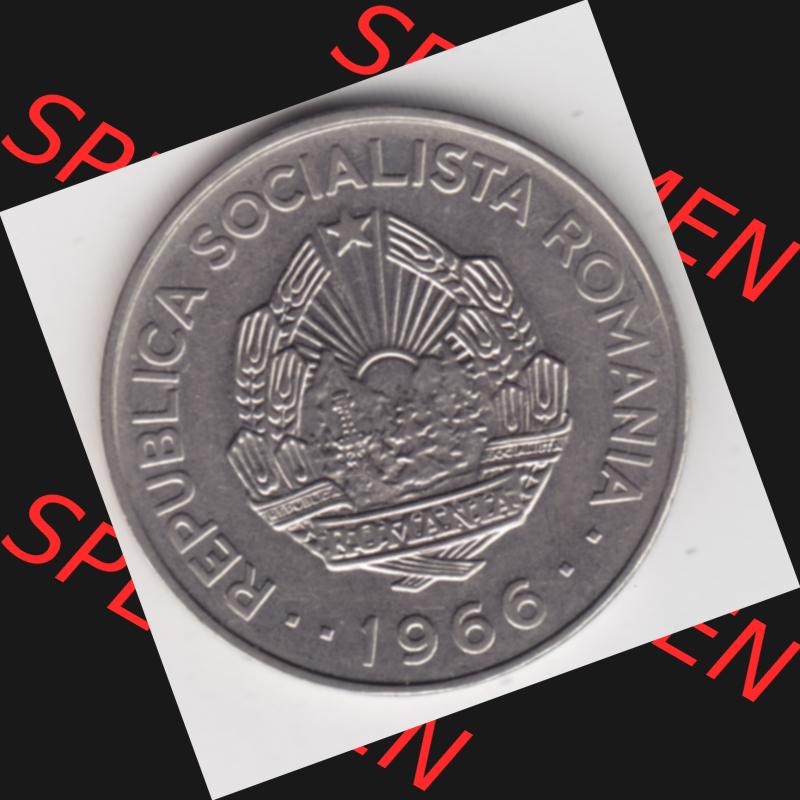Münzen Rumänien Umlaufmünze 1966-1966, 3 Lei, Bild mit Rückseite der Münze als Bildmaterial Sammlung
