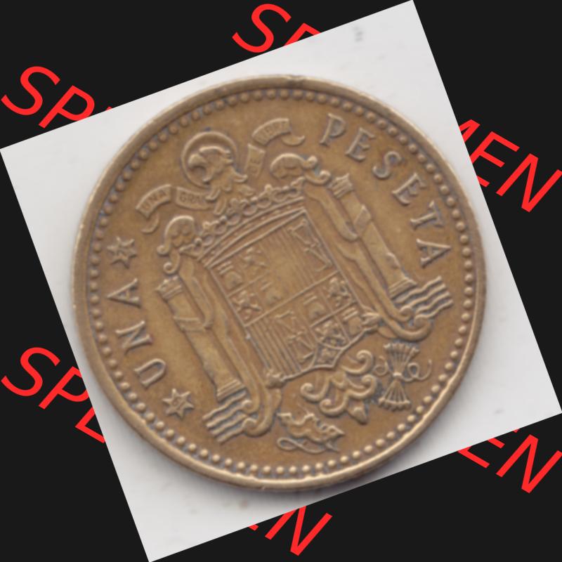 Münzen Spanien Umlaufmünze 1966-1966, 1 Pesete. Vorderseite der Peseten Umlaufmünze aus Spanien vor Einführung der Euromünzen in Spanien zum katalogisieren im spanischen... Sammlung