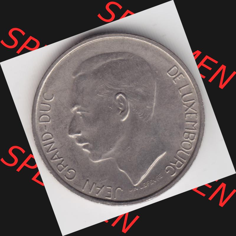 Münzen Luxemburg Umlaufmünze 1971-1981, 5 F, Francs, Franken 1976, Bild mit Rückseite der Münze als Bildmaterial Sammlung