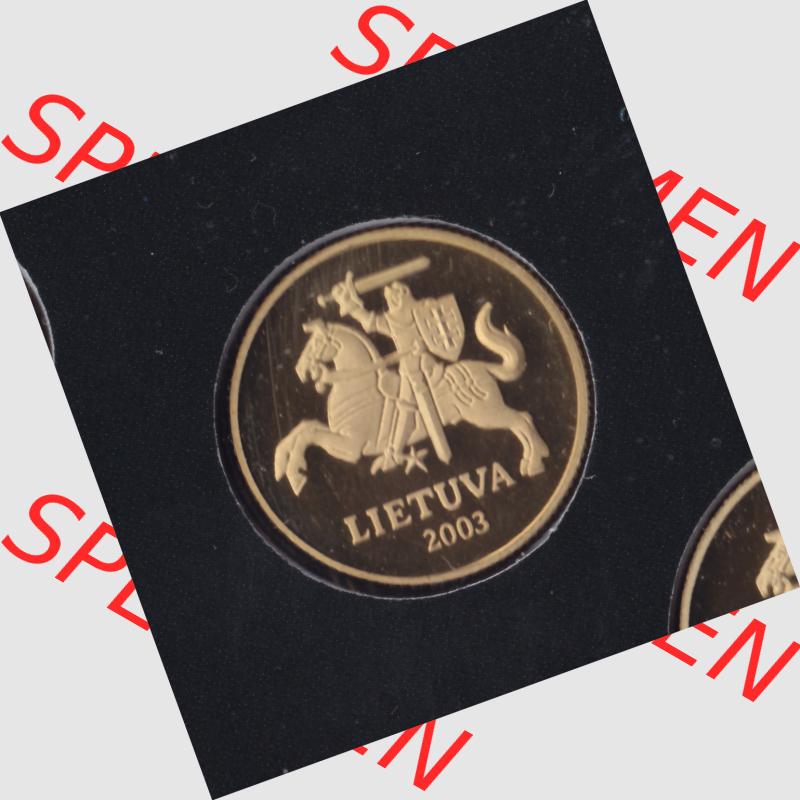 Münzen Litauen Umlaufmünze 2003 20 Centu, Bild mit Rückseite der Münze als Bildmaterial Sammlung