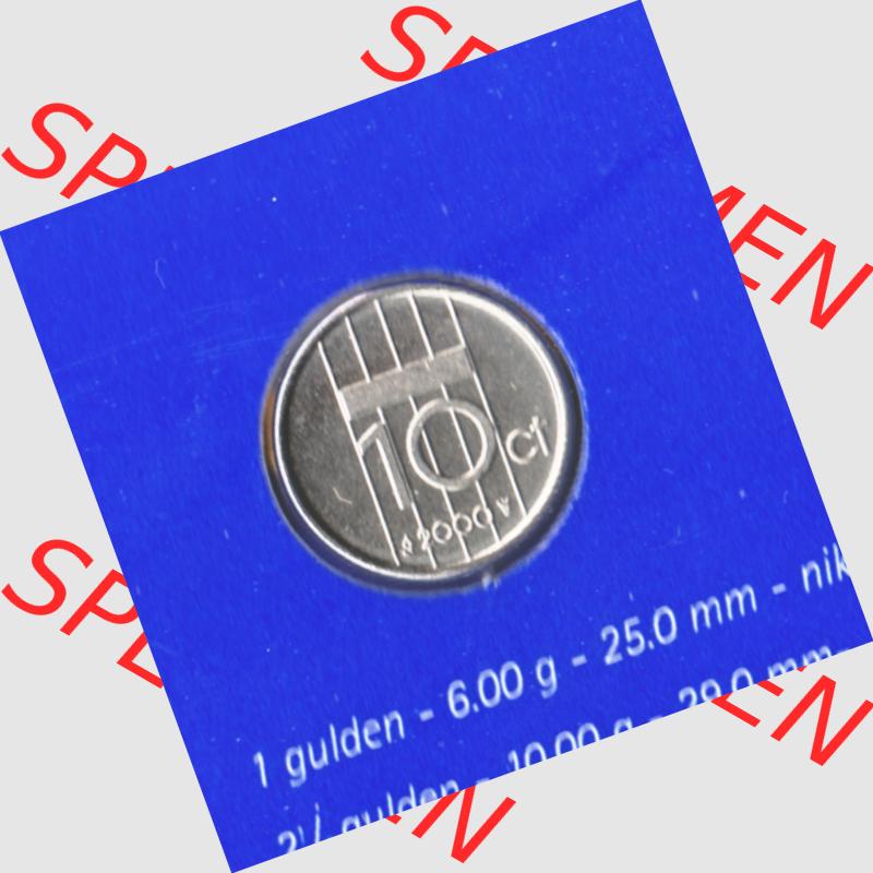 Münzen Niederlande Umlaufmünze 1982-2000, 10 Cent, Bild mit Vorderseite der Münze als Bildmaterial Sammlung