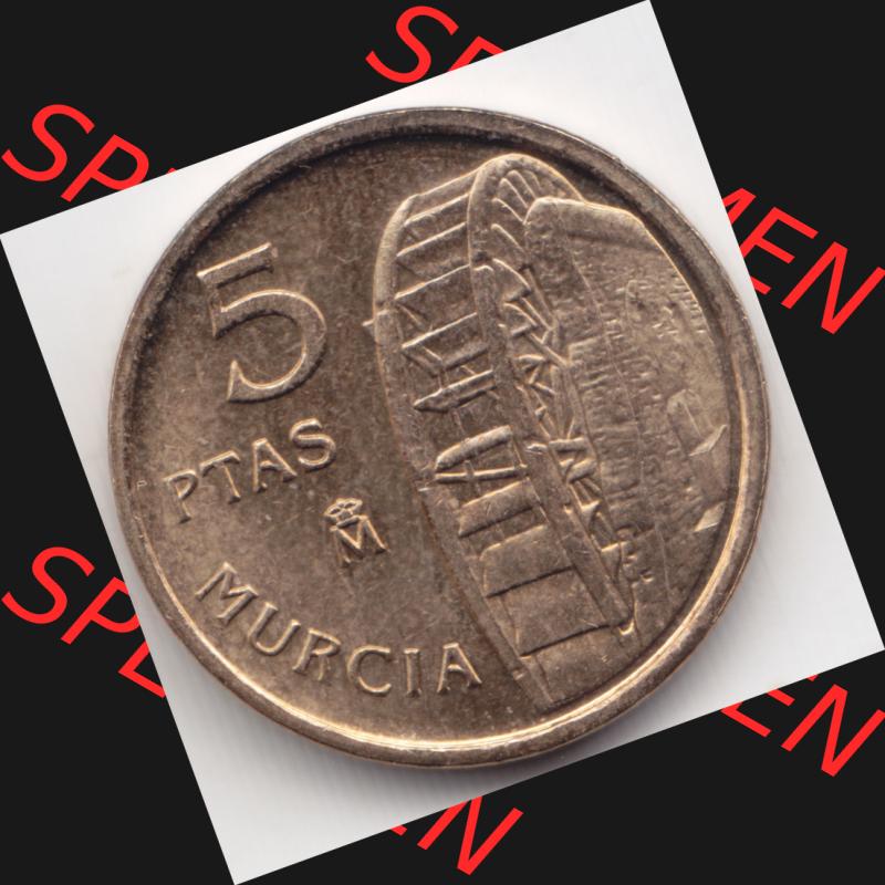 Münzen Spanien Umlaufmünze 1999-1999, 5 Ptas, Peseten 1999. Vorderseite der alten Peseten Umlaufmünze aus Spanien vor Einführung der Euromünzen in Spanien zum... Sammlung