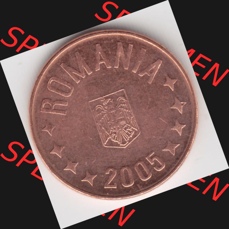 Münzen Rumänien Umlaufmünze 2005-2012, 5 Bani 2005, Bild mit Rückseite der Münze als Bildmaterial Sammlung