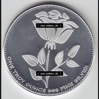 Münzen Großbritannien Silbermedaille 2012-2012, Silberunze Englische Rose, Bild mit Vorderseite zum Download Sammlung