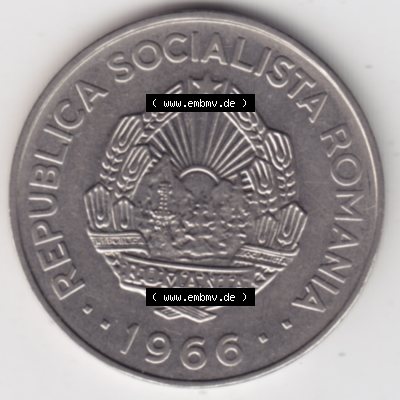 Münzen Rumänien Umlaufmünze 1966-1966, 3 Lei, Bild mit Rückseite der Münze als Bildmaterial Sammlung