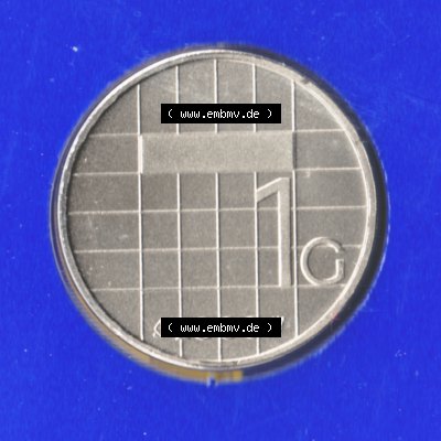 Münzen Niederlande Umlaufmünze 1982-2000, 1 Gulden, Bild mit Vorderseite der Münze als Bildmaterial Sammlung