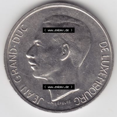 Münzen Luxemburg Umlaufmünze 1971-1980, 10 F, Francs, Franken 1976, Bild mit Rückseite der Münze als Bildmaterial Sammlung