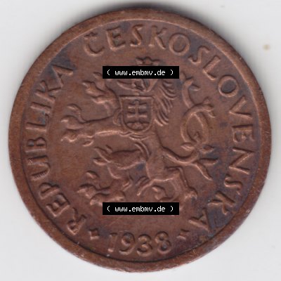Münzen Tschechoslowakei Umlaufmünze 1922-1938 10 h, Heller, Haleru. Vorderseite der Münze aus Tschechoslowakei als Bildmaterial für Sammler und Münzen-Webseiten... Sammlung