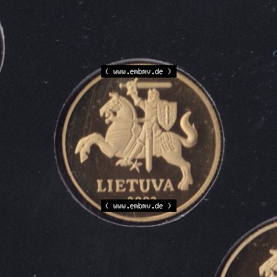 Münzen Litauen Umlaufmünze 2003 20 Centu, Bild mit Rückseite der Münze als Bildmaterial Sammlung