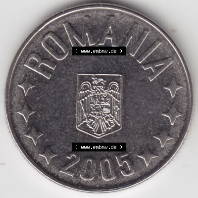Münzen Rumänien Umlaufmünze 2005-2012, 10 Bani 2005, Bild mit Rückseite der Münze als Bildmaterial Sammlung