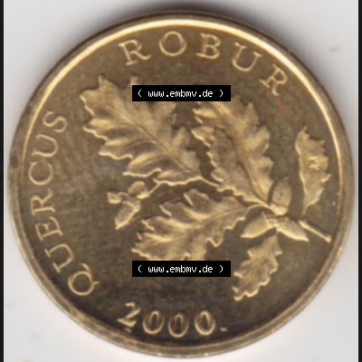 Münzen Kroatien Umlaufmünze 2000 5 Lipa, Bild mit Vorderseite der Münze als Bildmaterial Sammlung