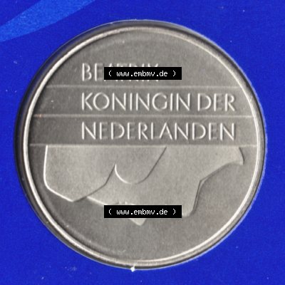 Münzen Niederlande Umlaufmünze 1982-2000, 2.50 Gulden, Bild mit Rückseite der Münze als Bildmaterial Sammlung