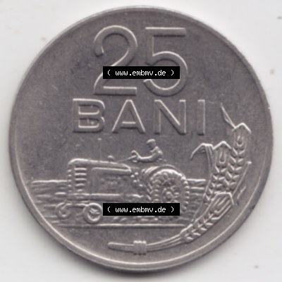 Münzen Rumänien Umlaufmünze 1960-1960, 25 Bani, Bild mit Vorderseite der Münze als Bildmaterial Sammlung