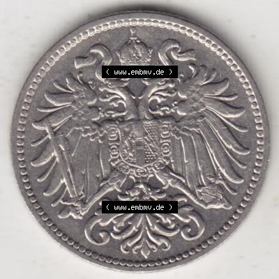 Münzen Österreich Umlaufmünze 1892-1911, 10 Heller 1910, Bild mit Rückseite der österreichischen Münze als Bildmaterial, des Bildes zur deiner Nutzung Sammlung