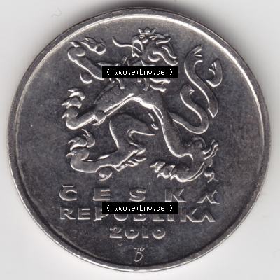 Münzen Tschechien Umlaufmünze 1993-2013, 5 Kc, 5 Kronen. Vorderseite der Münze aus Tschechien als Bildmaterial für Sammler und Münzen-Webseiten hier im online... Sammlung