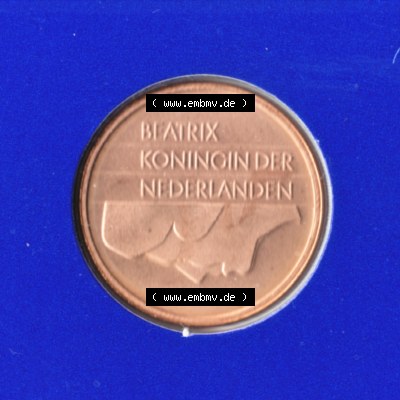 Münzen Niederlande Umlaufmünze 1982-2000, 5 Cent, Bild mit Rückseite der Münze als Bildmaterial Sammlung