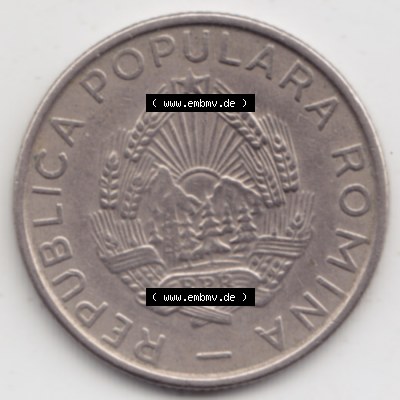 Münzen Rumänien Umlaufmünze 1955-1955, 25 Bani, Bild mit Rückseite der Münze als Bildmaterial Sammlung