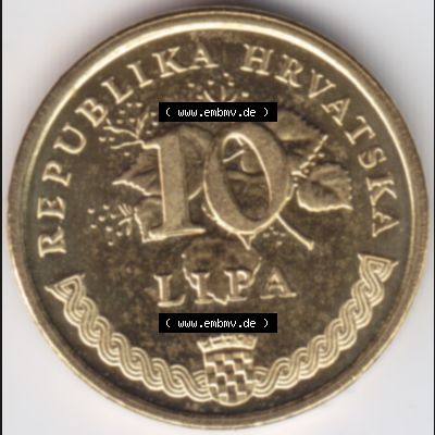 Münzen Kroatien Umlaufmünze 1999 5 Lipa, Bild mit Rückseite der Münze als Bildmaterial Sammlung