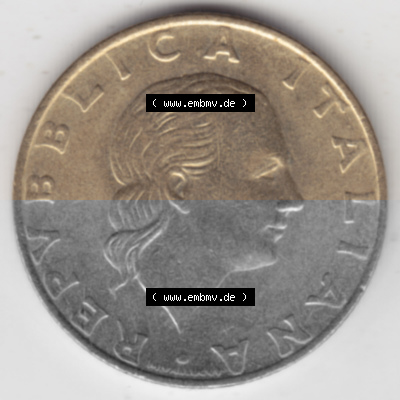 Münze aus Italien in der italienischen Lira-Währung Sammlung