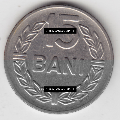 Münzen Rumänien Umlaufmünze 1960-1960, 15 Bani Kursmünze, Bild mit Vorderseite der Münze als Bildmaterial Sammlung