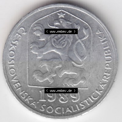 Münzen Tschechoslowakei Umlaufmünze 1974-1990 10 h, Haleru, Heller. Vorderseite der Münze aus Tschechoslowakei als Bildmaterial... Sammlung