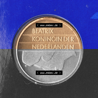 Münzen Niederlande Umlaufmünze 1987-2000, 5 Gulden, Bild mit Rückseite der Münze als Bildmaterial Sammlung