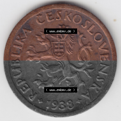 Münzen Tschechoslowakei Umlaufmünze 1922-1938 10 h, Heller, Haleru. Vorderseite der Münze aus Tschechoslowakei als Bildmaterial... Sammlung