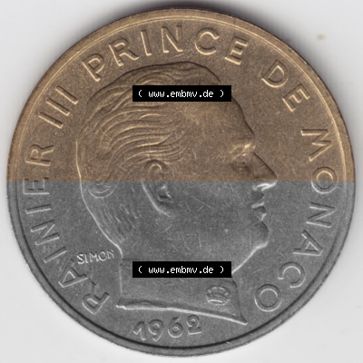 Münzen Monaco Umlaufmünze 1962-1995, 20 Centimes, Cent, Rainier III Prinze von Monaco 1962 (2) Sammlung
